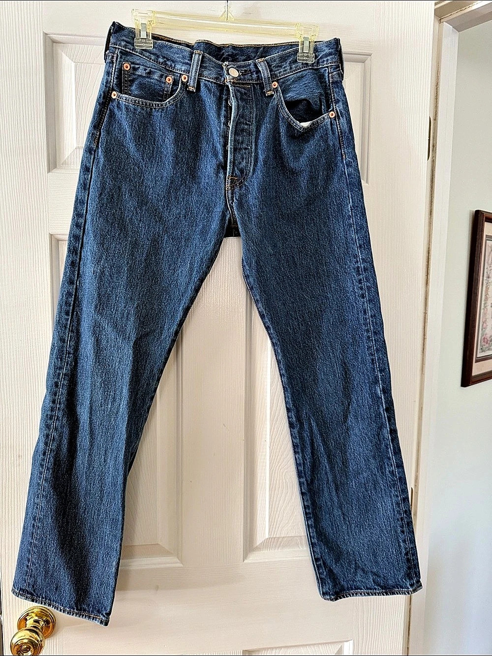 Levi's 501 Straight Leg Jeans Blue Waist 30 Length 30